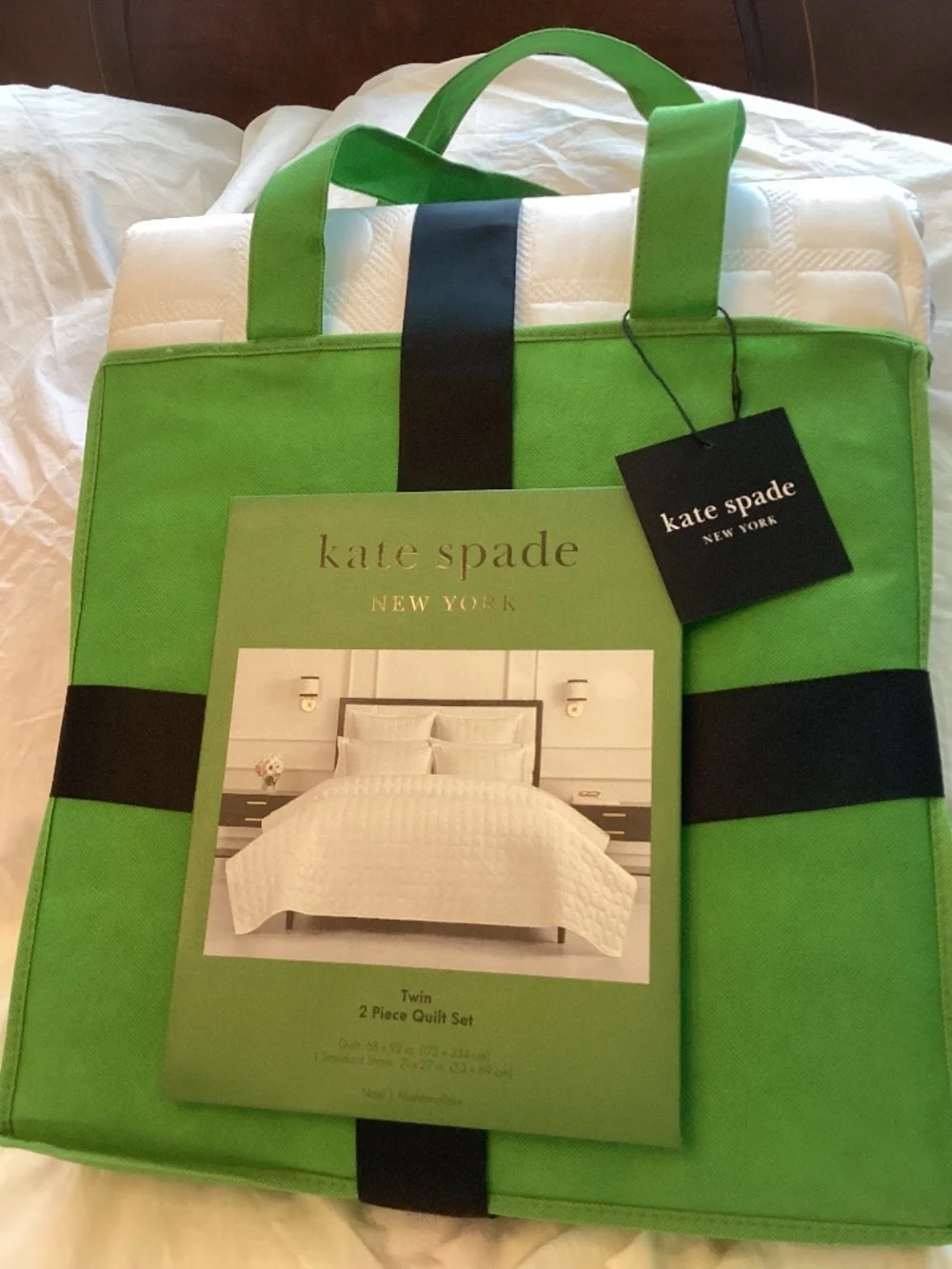 NIP White Kate Spade twin bedspread